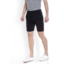 Rocx Men'S Black Neppy Milange Cotton Short