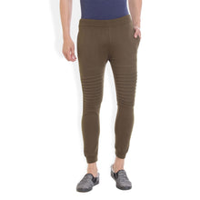 Rocx Men Cotton Olive Green Track Pant