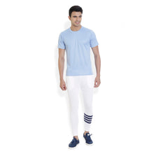 ROCX Mens White Color track pant with  bottom Striped print