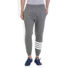 ROCX Mens Dark Grey Color track pant with  bottom Striped print