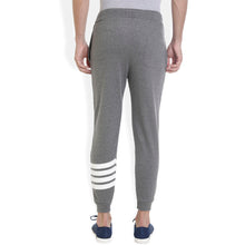 ROCX Mens Dark Grey Color track pant with  bottom Striped print