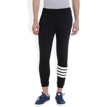 ROCX Mens Black Color track pant with  bottom Striped print