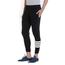 ROCX Mens Black Color track pant with  bottom Striped print