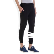 ROCX Mens Black Color track pant with  bottom Striped print