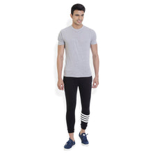 ROCX Mens Black Color track pant with  bottom Striped print
