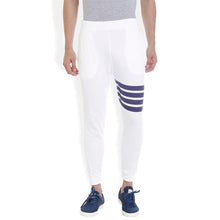 ROCX Mens White Color track pant with  Thi Striped print