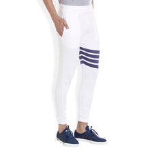 ROCX Mens White Color track pant with  Thi Striped print