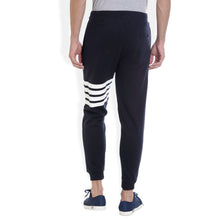ROCX Mens Dark blue Color track pant with  Thi Striped print