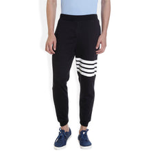 ROCX Mens Black Color track pant with  Thi Striped print