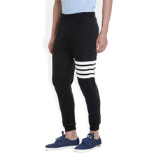 ROCX Mens Black Color track pant with  Thi Striped print