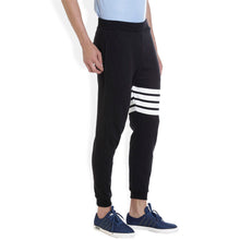 ROCX Mens Black Color track pant with  Thi Striped print