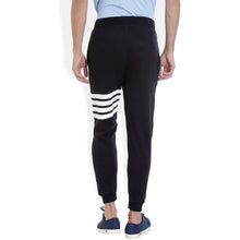 ROCX Mens Black Color track pant with  Thi Striped print