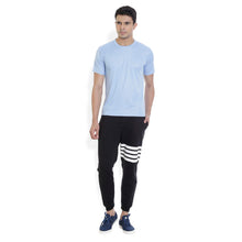 ROCX Mens Black Color track pant with  Thi Striped print