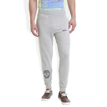 Rocx Men's Light Grey Skull Printed Track Pant