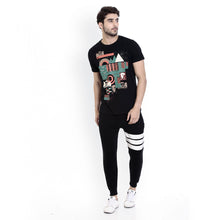 Rocx Men's Black Colour Printed Trackpant