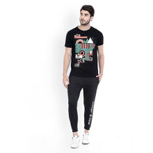 Rocx Men's Black Colour Printed Trackpant