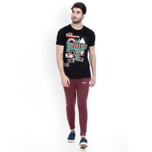 Rocx Men's Maroon Colour Printed Trackpant