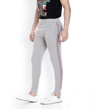 Rocx Men's Grey Colour Contrast Strap Trackpant