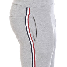 Rocx Men's Grey Colour Contrast Strap Trackpant