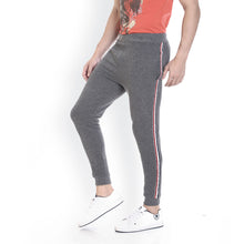 Rocx Men's Grey Colour Contrast Strap Trackpant