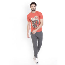 Rocx Men's Grey Colour Contrast Strap Trackpant