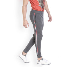 Rocx Men's Grey Colour Contrast Strap Trackpant