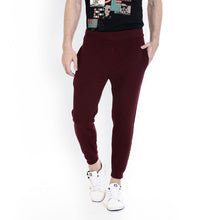 Rocx Men's Maroon Colour Contrast Strap Trackpant