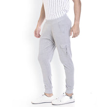 Rocx Men's Grey Colour Cargo Trackpant