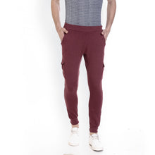 Rocx Men's Maroon Colour Cargo Trackpant