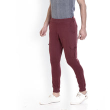 Rocx Men's Maroon Colour Cargo Trackpant