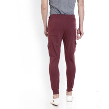 Rocx Men's Maroon Colour Cargo Trackpant