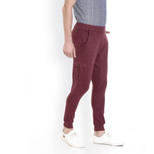 Rocx Men's Maroon Colour Cargo Trackpant
