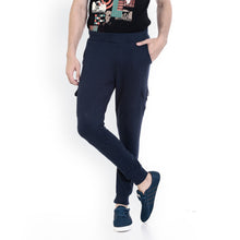 Rocx Men's Blue Colour Cargo Trackpant