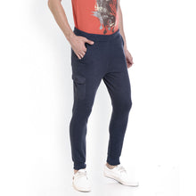 Rocx Men's Blue Colour Cargo Trackpant