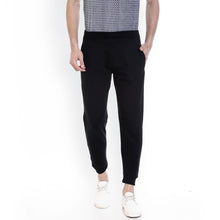 Rocx Men's Black Colour Contrast Back Pocket Trackpant