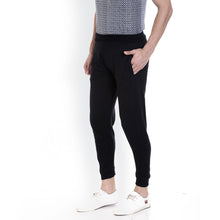 Rocx Men's Black Colour Contrast Back Pocket Trackpant