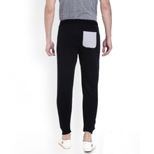 Rocx Men's Black Colour Contrast Back Pocket Trackpant