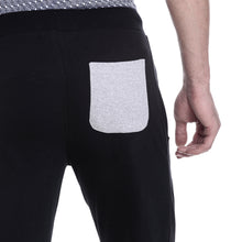 Rocx Men's Black Colour Contrast Back Pocket Trackpant