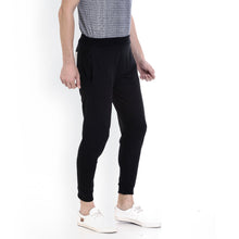 Rocx Men's Black Colour Contrast Back Pocket Trackpant