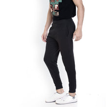 Rocx Men's Black Colour Contrast Back Pocket Trackpant