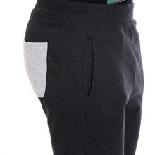 Rocx Men's Black Colour Contrast Back Pocket Trackpant