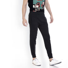 Rocx Men's Black Colour Contrast Back Pocket Trackpant