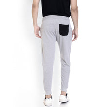 Rocx Men's Grey Colour Contrast Back Pocket Trackpant