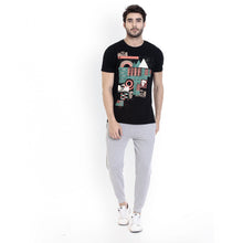 Rocx Men's Grey Colour Contrast Back Pocket Trackpant
