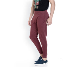 Rocx Men's Maroon Colour Contrast Back Pocket Trackpant