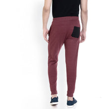 Rocx Men's Maroon Colour Contrast Back Pocket Trackpant