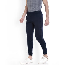 Rocx Men's Blue Colour Contrast Back Pocket Trackpant
