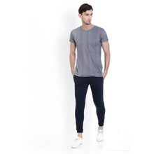 Rocx Men's Blue Colour Contrast Back Pocket Trackpant