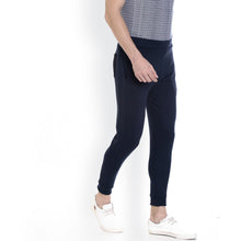 Rocx Men's Blue Colour Contrast Back Pocket Trackpant