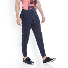 Rocx Men's Blue Colour Contrast Back Pocket Trackpant